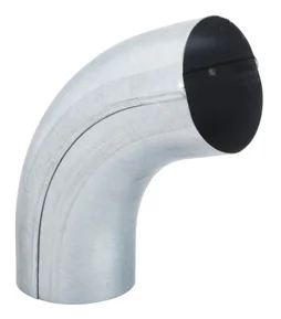 Coude Cintré Galep Acier Galvanisé Gris Scover Plus, Dév.25 Cm Diam.80 Mm