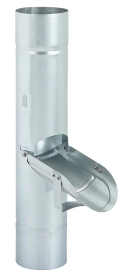 Récupérateur D'Eau Pluie Acier Galvanisé Gris Scover Plus, Dév.25Cm Diam.80Mm