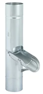 Récupérateur D'Eau Pluie Acier Galvanisé Gris Scover Plus, Dév.25Cm Diam.80Mm