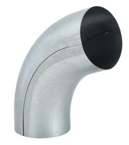 Coude Cintré Galep Acier Galvanisé Gris Scover Plus, Dév.33 Cm Diam.100 Mm