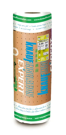Rouleau de laine de verre KNAUF Comble 040 kraft, Ep.200mm, 5.4x1.2m