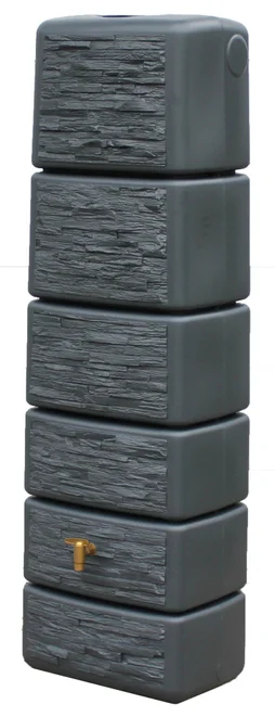 Récupérateur d'eau aérien GARANTIA rectangulaire murale gris , 330 L