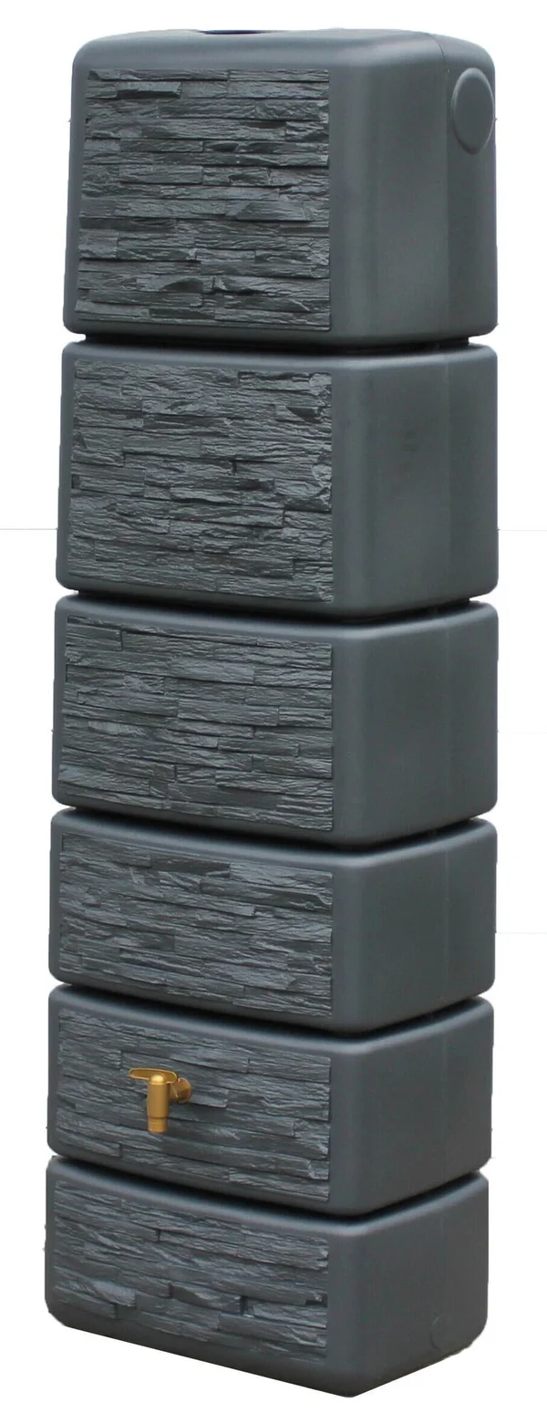 Récupérateur d'eau aérien GARANTIA rectangulaire murale gris , 330 L