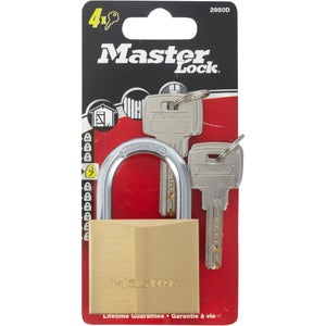 Master Lock 2950Eurd Cadenas À Clé Extra Fin En Laiton, Doré, 8,1 X 5 X 1,7 Cm