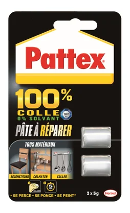 Pate a reparer pattex sans solvant blanc 5g x2