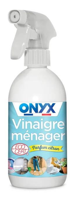 Vinaigre ménager 14° en spray, ONYX, parfum citron, 500 ml