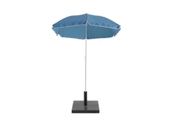 Parasol pied central bleu rond, L.140 x l.140 cm