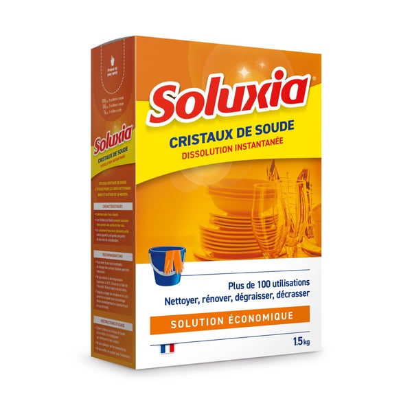 Lessive De Soude Cristaux De Soude Soluxia, Etui 1,5 Kg