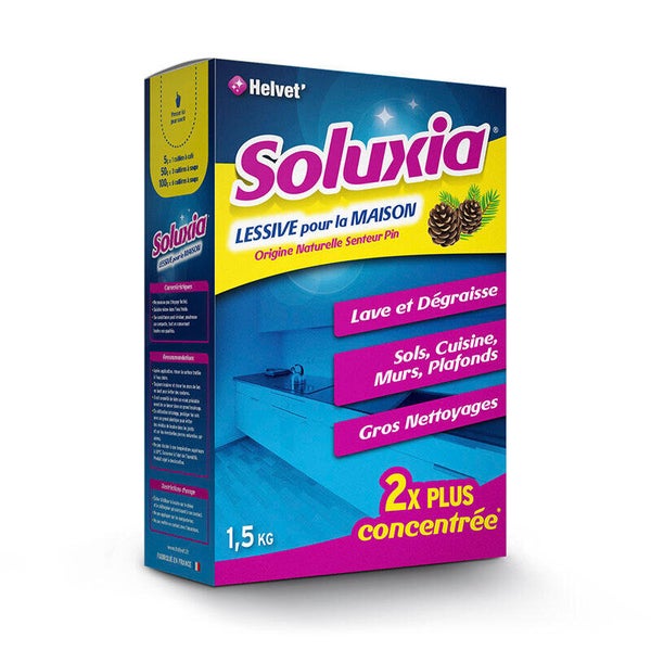 Lessive Gros Travaux Résine De Pin Soluxia, Étui 1,5 Kg