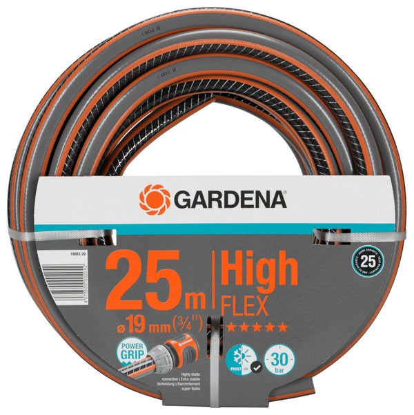 Tuyau d'arrosage nu GARDENA Highflex L.25 M Diam.19 Mm