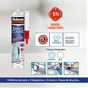 Mastic silicone cuisine/bain transparent RUBSON express cartouche 280 ml