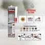 Mastic bois/parquet acrylique RUBSON gris moyen cartouche 280ml