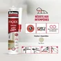 Mastic étanchéite facade acryl RUBSON effet crepi ton pierre cart280ml