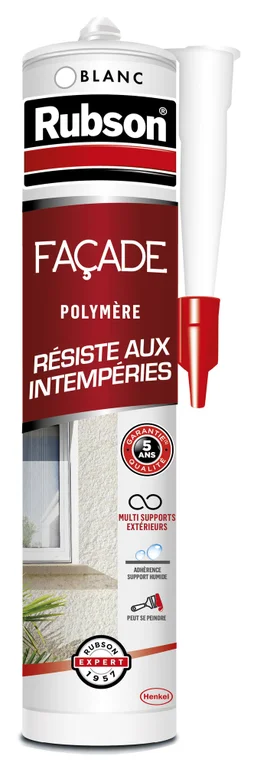 Mastic étanchéite facade polymer RUBSON blanc cart 280ml