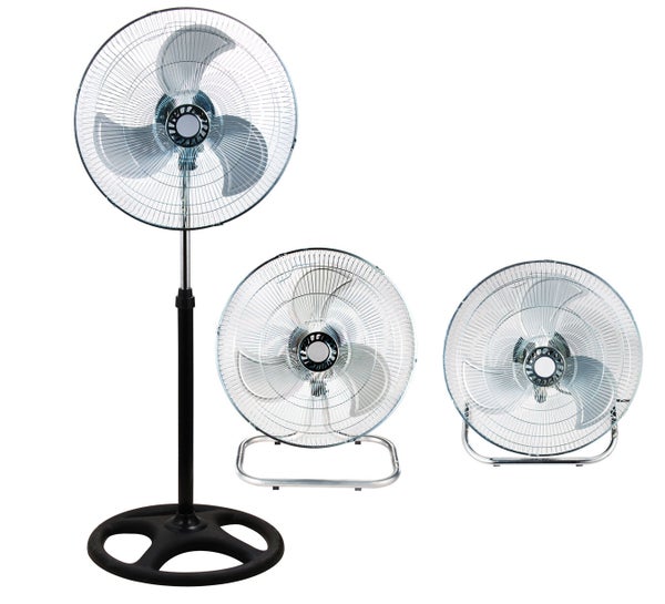 Ventilateur industriel 3 en 1, 40cm 45W chromé