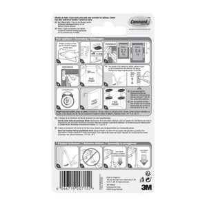 Lot de 8 languettes adhésives tableaux, COMMAND, blanc