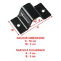 Ancrage au sol MASTER LOCK acier cémenté, 160 mm
