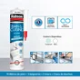 Lot de 2 mastic silicone cuisine/bain blanc RUBSON cartouche 280 ml