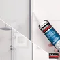 Lot de 2 mastic silicone cuisine/bain blanc RUBSON cartouche 280 ml