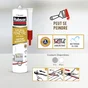 Lot de 3 mastics mur/fenetre acrylique RUBSON blanc cartouche 280ml