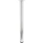 Pied de table Hettich, brossé, diamètre 7.5cm x hauteur réglable de 110 à 113 cm