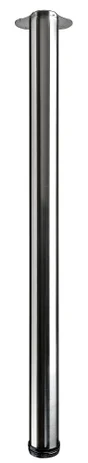 Pied de table Hettich, brossé, diamètre 7.5cm x hauteur réglable de 110 à 113 cm