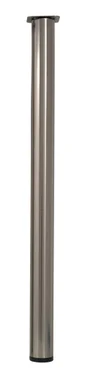 Pied de table Hettich, brossé, diamètre 7.5cm x hauteur réglable de 110 à 113 cm