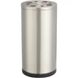 Pied De Meuble Cylindrique Fixe Acier Brossé Gris, 10 Cm