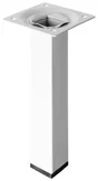 Pied Meuble Carré Hettich Fixe Acier Époxy Blanc