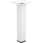 Pied Meuble Carré Hettich Fixe Acier Époxy Blanc