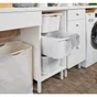 Pied Meuble Carré Hettich Fixe Acier Époxy Blanc
