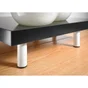 Pied De Meuble Cylindrique Fixe Acier Époxy Blanc, 10 Cm
