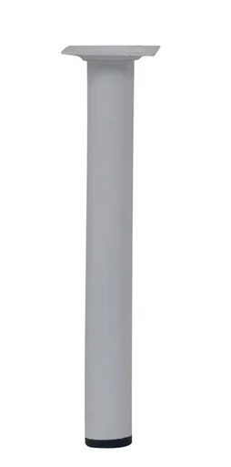 Pied Table Basse Cylindrique Hettich Fixe Acier Époxy Blanc