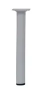 Pied Table Basse Cylindrique Hettich Fixe Acier Époxy Blanc