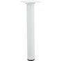 Pied Table Basse Cylindrique Hettich Fixe Acier Époxy Blanc