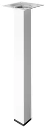 Pied Table Basse Carré Hettich Fixe Acier Époxy Blanc