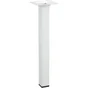 Pied Table Basse Carré Hettich Fixe Acier Époxy Blanc
