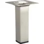 Pied Meuble Carré Hettich Fixe Acier Brossé Gris