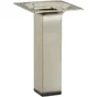 Pied Meuble Carré Hettich Fixe Acier Brossé Gris