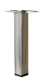 Pied Meuble Carré Hettich Fixe Acier Brossé Gris
