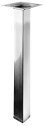 Pied Table Basse Carré Hettich Fixe Acier Brossé Gris