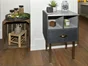 Pied Table Basse Carré Hettich Fixe Acier Brossé Gris