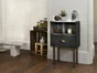 Pied Table Basse Carré Hettich Fixe Acier Brossé Gris