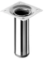 Pied De Meuble Cylindrique Fixe Acier Brossé Gris, 10 Cm