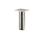 Pied De Meuble Cylindrique Fixe Acier Brossé Gris, 10 Cm