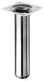 Pied Meuble Cylindrique Hettich Fixe Acier Brossé Gris