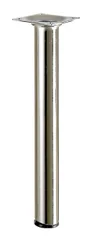 Pied Table Basse Cylindrique Hettich Fixe Acier Brossé Gris