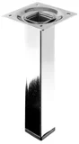 Pied Meuble Carré Hettich Fixe Acier Chromé Gris
