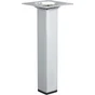 Pied Meuble Carré Hettich Fixe Acier Chromé Gris