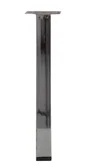 Pied Table Basse Carré Hettich Fixe Acier Chromé Gris